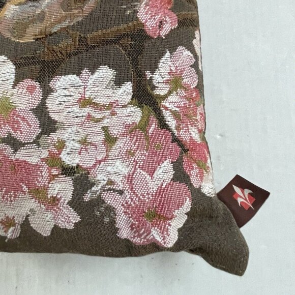 Art De Lys Bird On Cherry Blossom Branch Made in France Throw Pillows Stunning - Picture 4 of 9